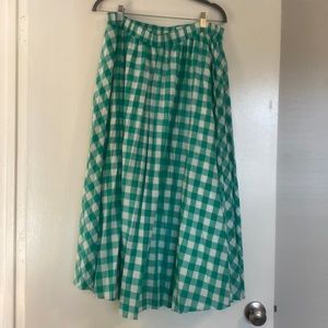 Gingham long skirt